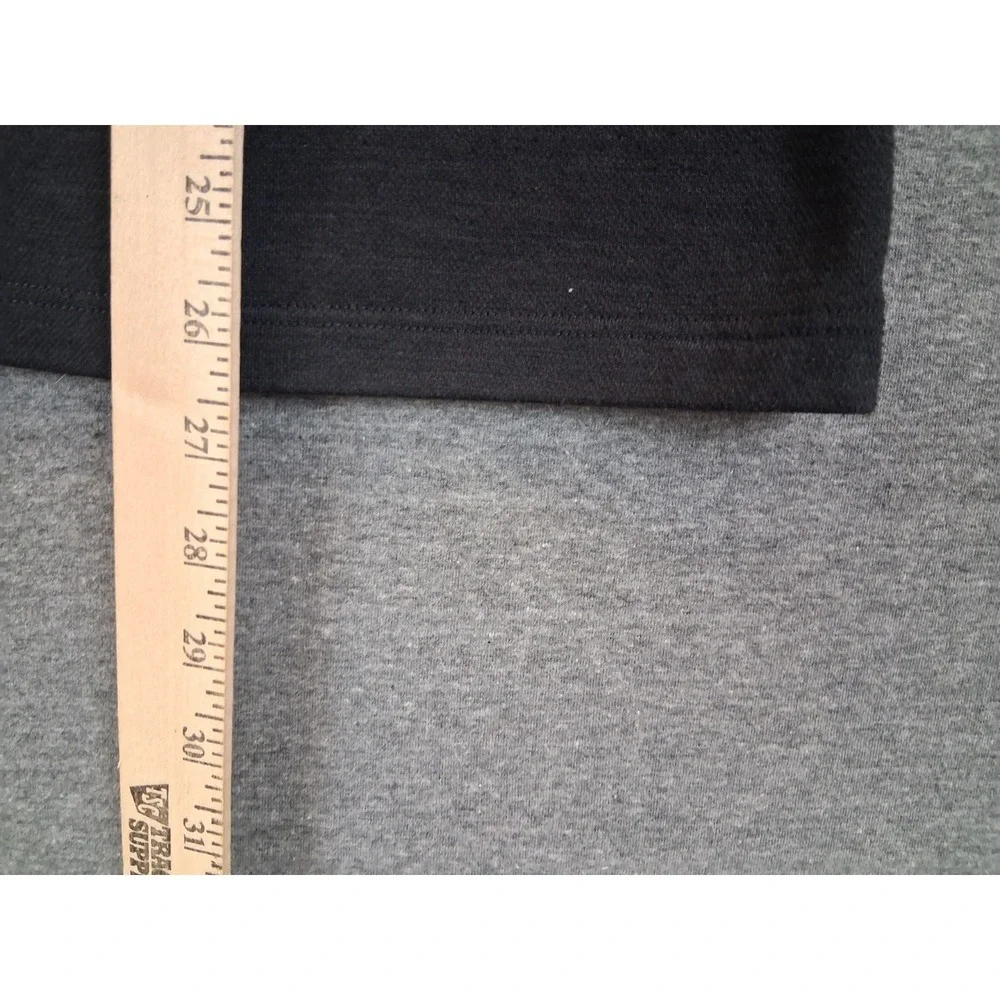 Terramar Womens Jacket XL‎ Black Fleece 1/4 Zip Merino Wool Blend Baselayer
